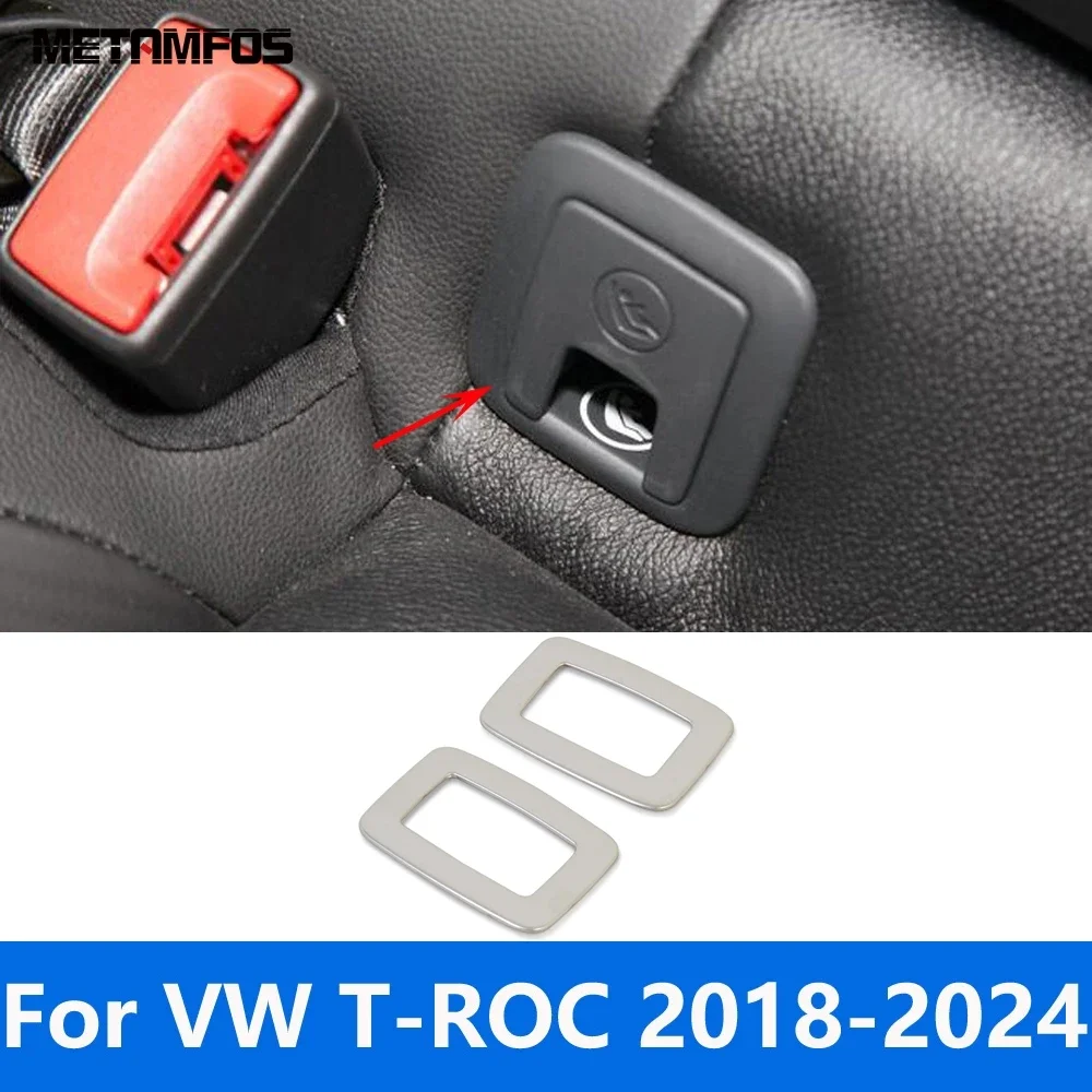 Car Accessories For Volkswagen VW T-ROC TROC 2018-2021 2022 2023 2024 Interior Rear Seat Adjustment Switch Button Cover Trim