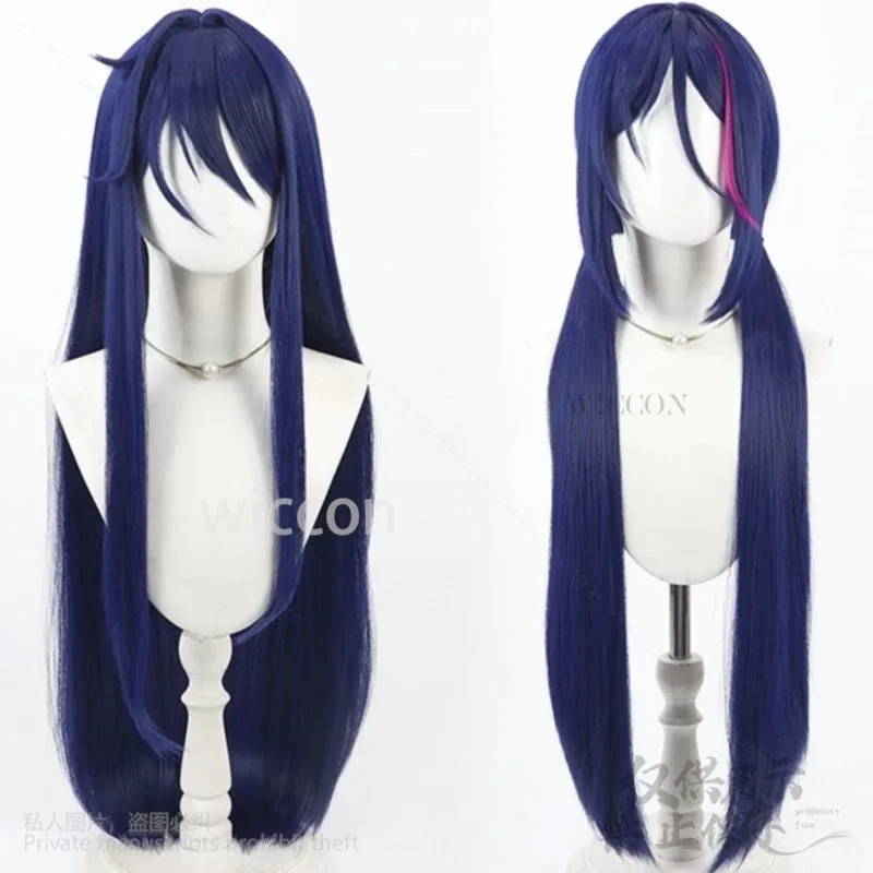 Anime Game MiSide Cosplay Crazy Mita 3 Styles Wigs Dark Purple Hair Resistant Halloween Christmas Cos Girls Party Customized