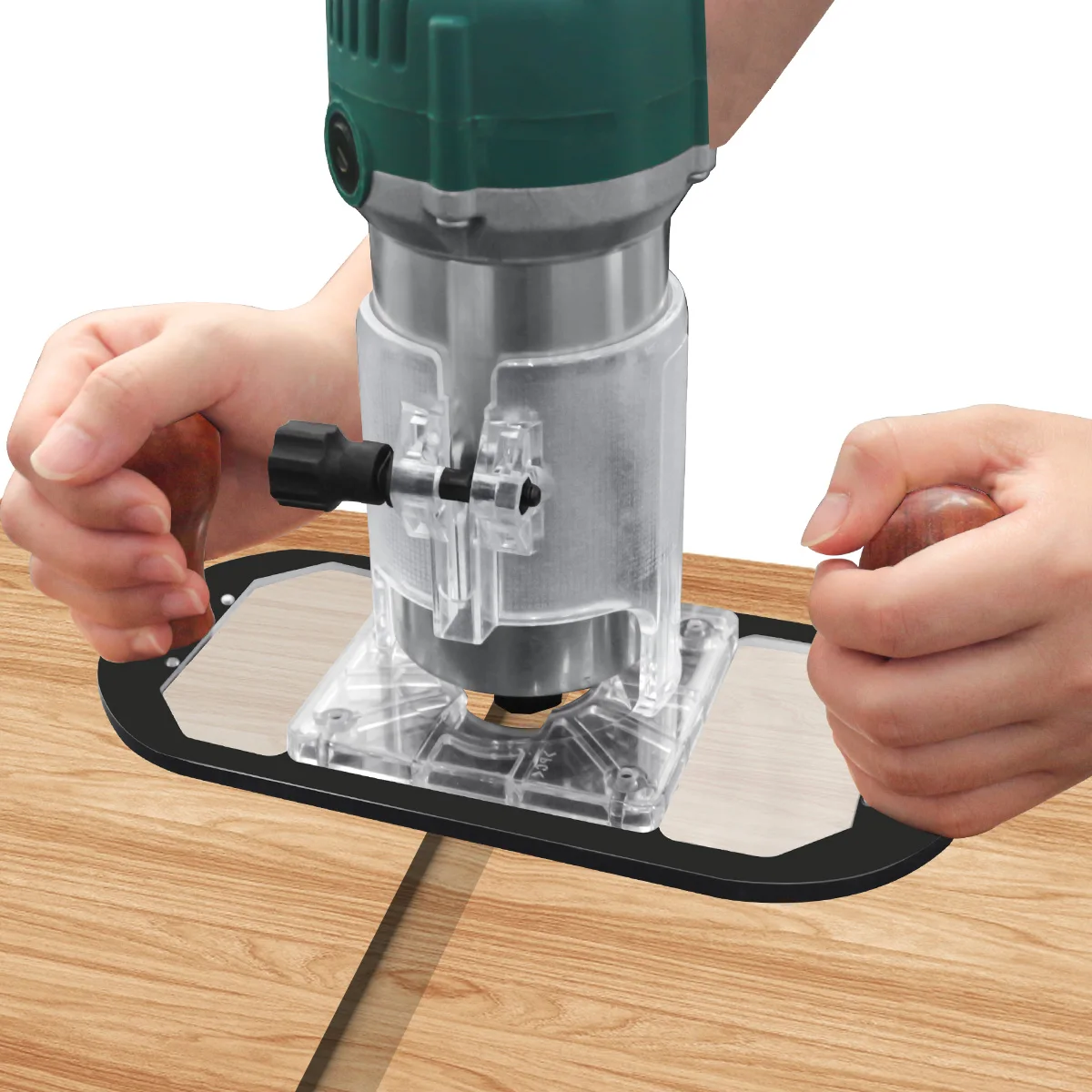 Wood Router Base for Edge Guide - Woodworking Trimming Machine Milling Groove Flip Engraving Trimming Opening Milling Base