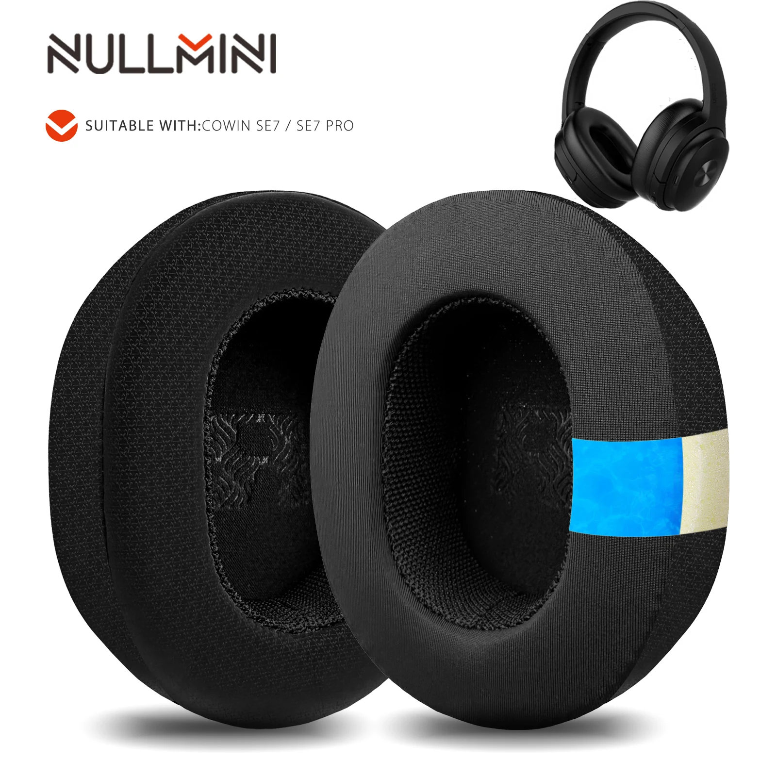 Nullmini Replacement Earpads for COWIN SE7 PRO Headphones Cooling Gel Ear Pads Cushion Sleeve Headband