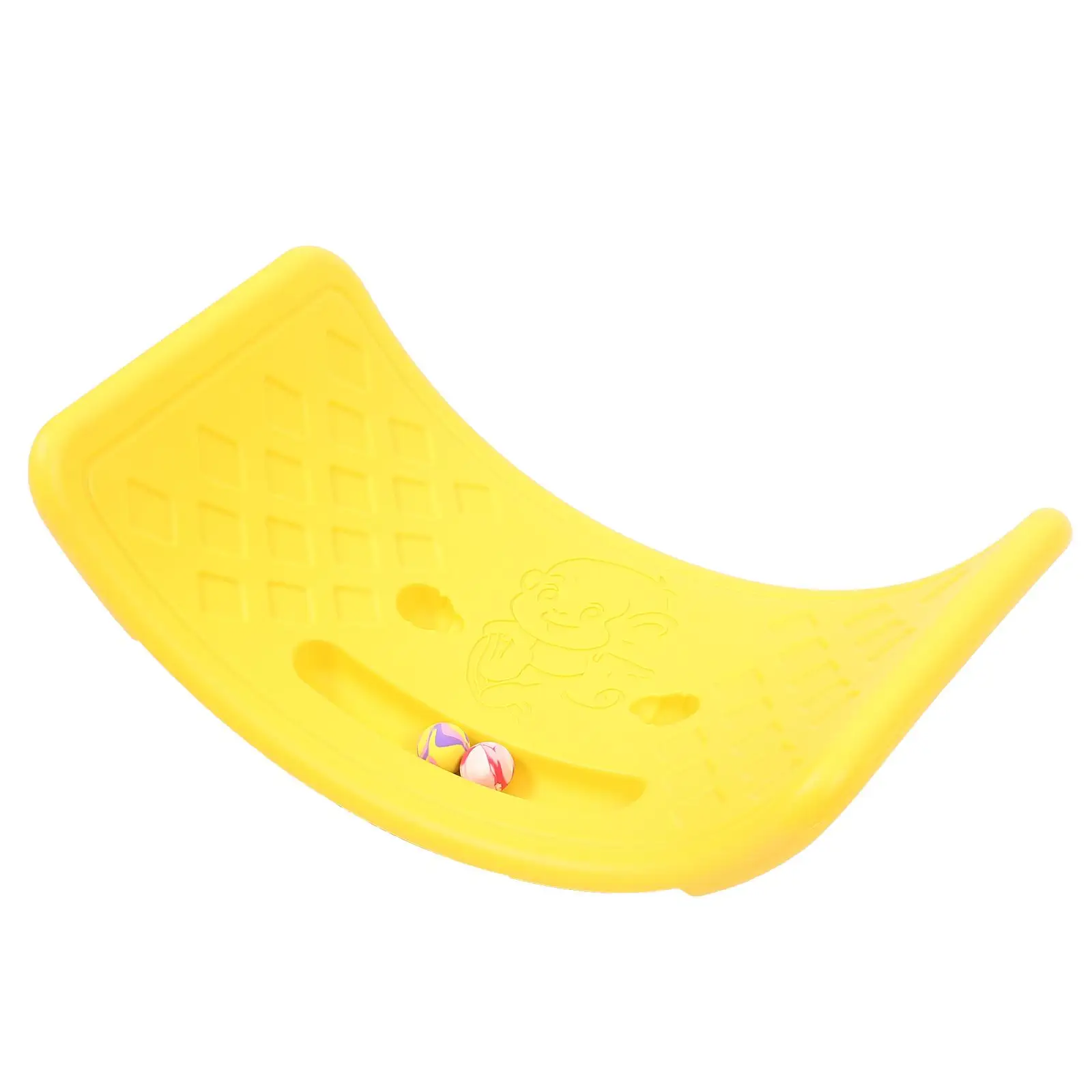 Kids Balance Board Yellow Safe Material High Safety Promote Development Perfect Choice Wobble Board Toddler Sensory Training