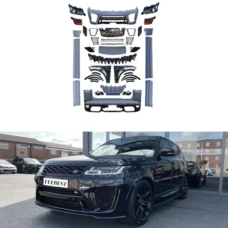 

L494 Full Bodykit For Land Rover Range Rover Sport 2014-2017 Upgrade To 2018-2022 OE SVR Body Parts Car Accessories