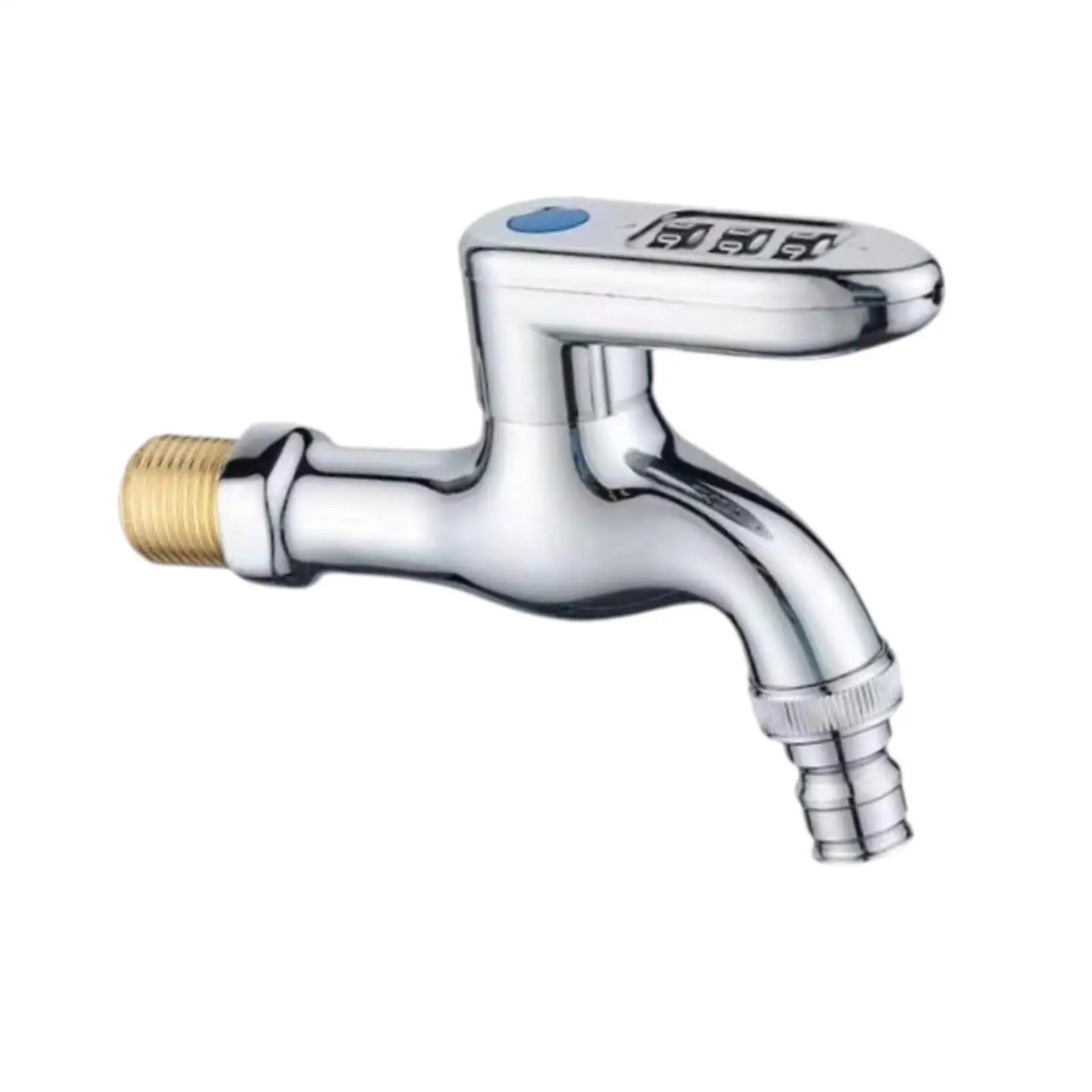 Outdoor Faucet with Lock Security Zinc Alloy Combination Water Tap Frost Resistant Garden Hose Spigot for Home Use