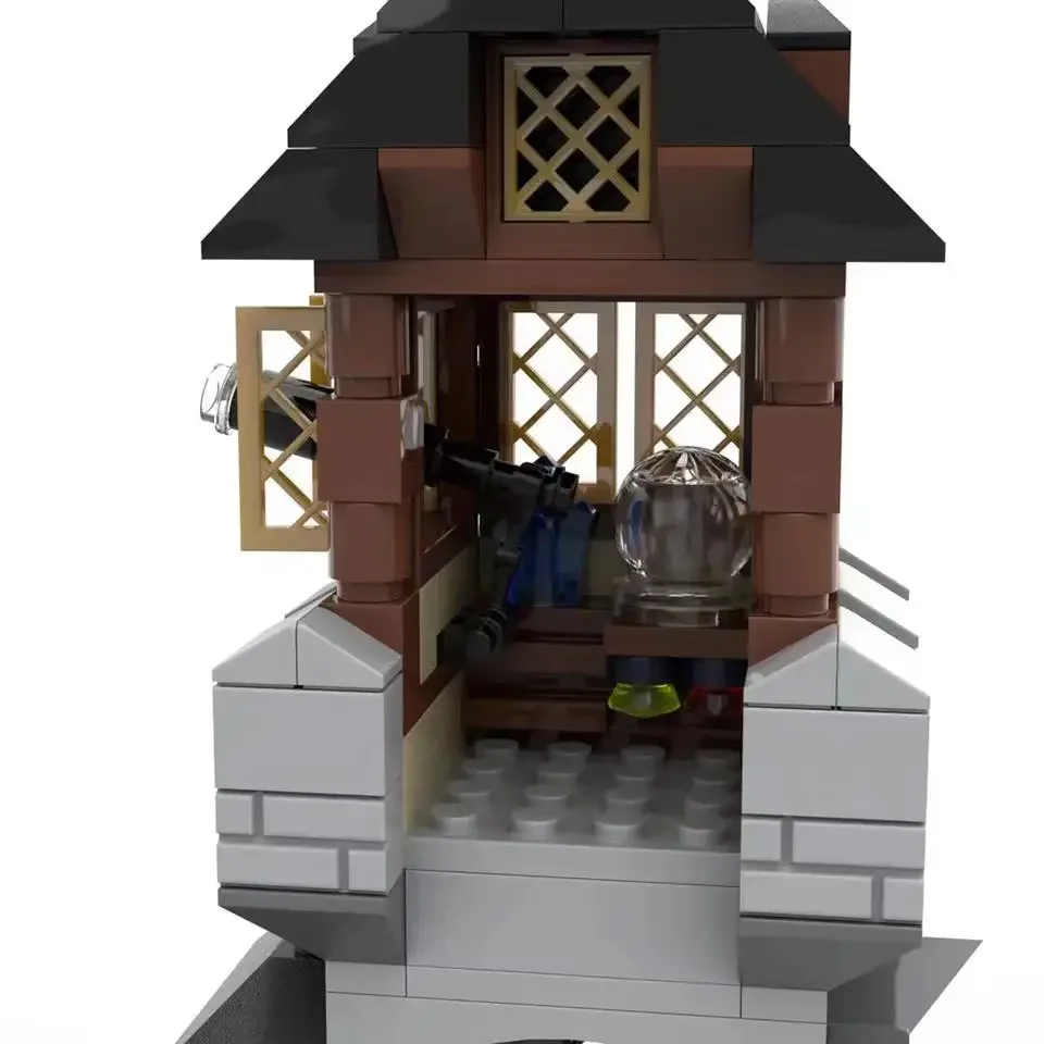 MOC Medieval Magic castle Model Building blocks Elf Tower Secret Lab DIY Assembled Brick Building Toys Gift For Kids