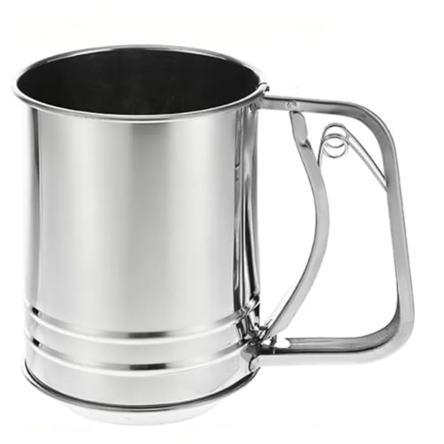 4 Cups Flour Sifter for Baking, Powdered Sugar Shaker Duster, Stainless Steel for Flour Powdered Sugar Cocoa