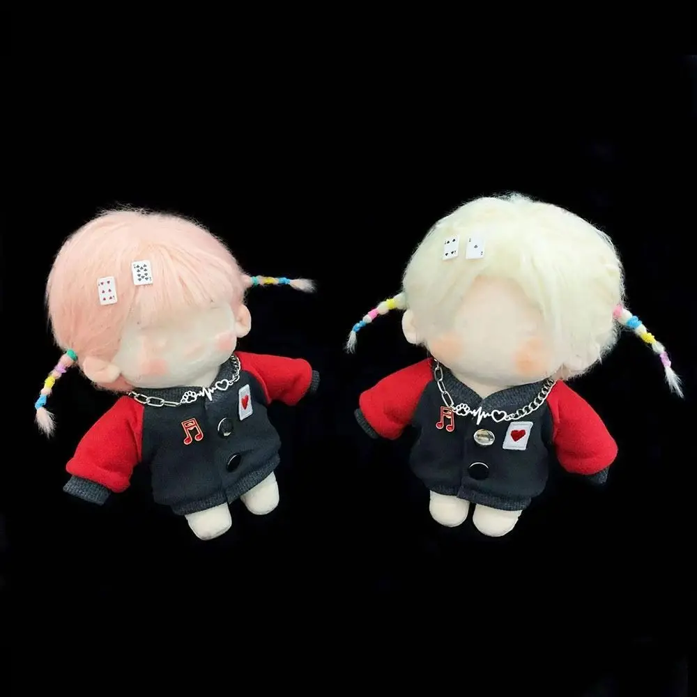 Coat Playing House Changing Dressing Game Embroidery Jackets Cotton Stuffed Dolls 20cm Doll Clothes Baseball Uniform