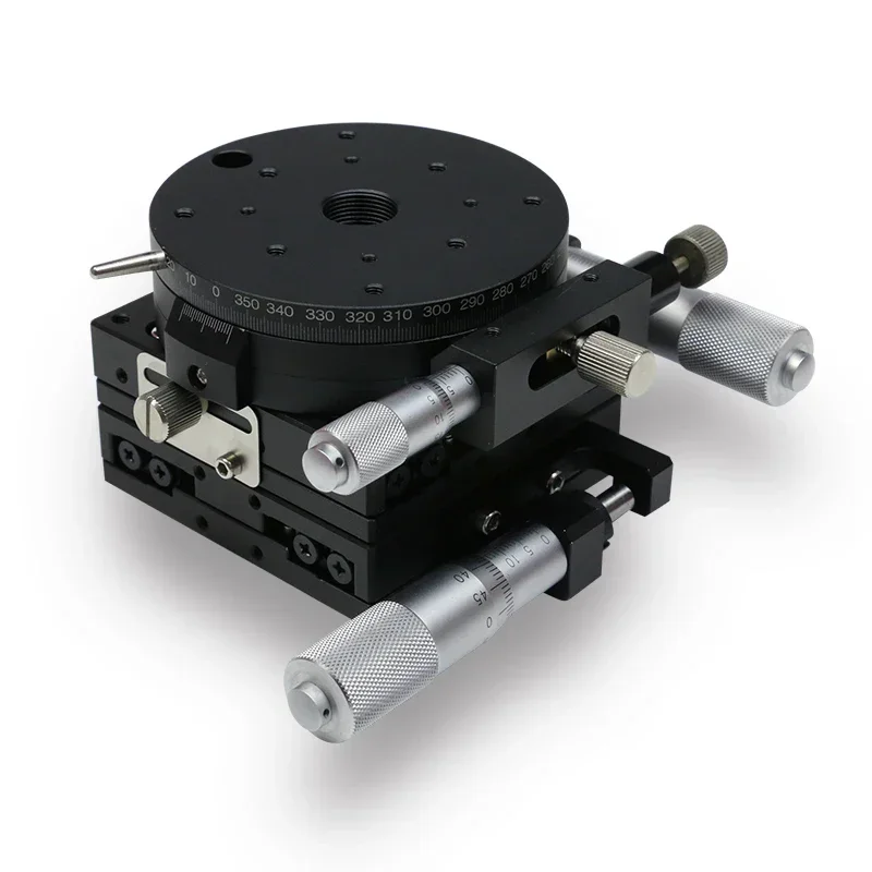 three-axis high-precision micrometer translation rotation LS80-R manual slide translation optical platform, straightness:5u