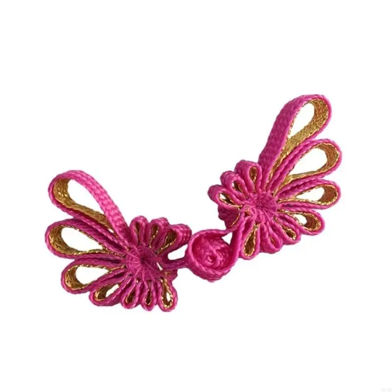 1Pair Chinese Cheongsam Buckle Traditionele knoopbevestiging Bloemvorm Knoop Knoop Knopen Diy Kleding Decoratief accessoire Y08E