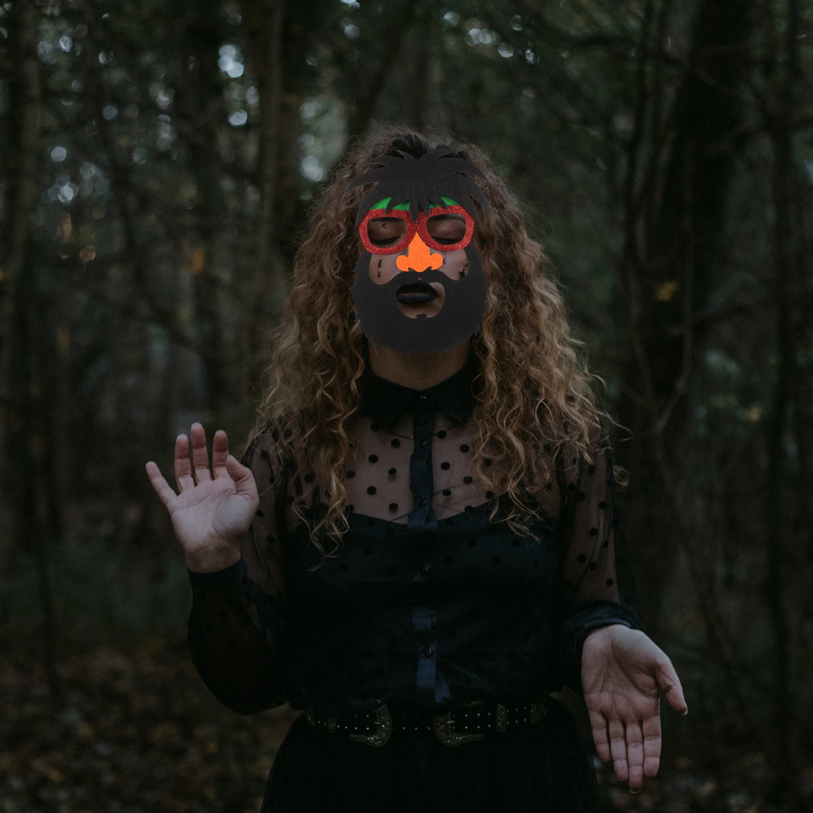 

Halloween Cartoon Head Mask for Christmas Dance Party Makeup Props Lightweight Felt Decorative for Costume