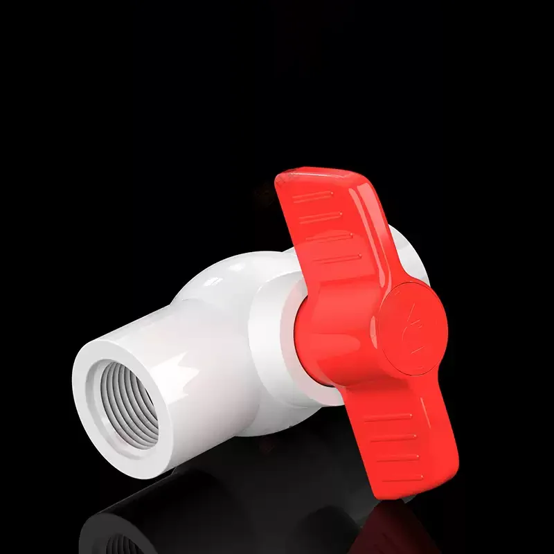 1PC 20~110mm Thickened Octagonal Red Butterfly Handle White PVC Ball Valve Pipe Socket Ball Valve Aquarium Fish Tank Connectors