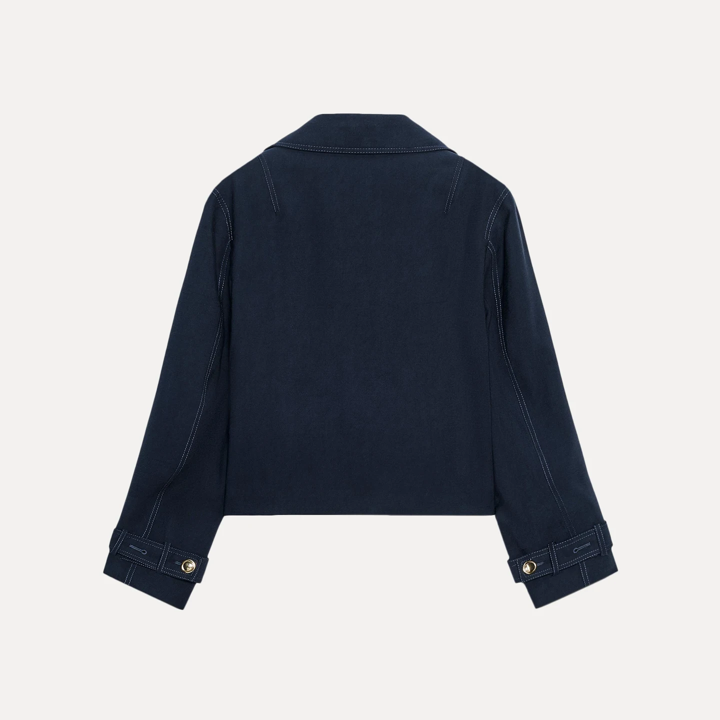 Z 여성 패션 자켓 2025 가을 출퇴근용 더블 브레스티드 스탠드 핏 캐주얼 슬레 엘레 퀄리 아우터웨어