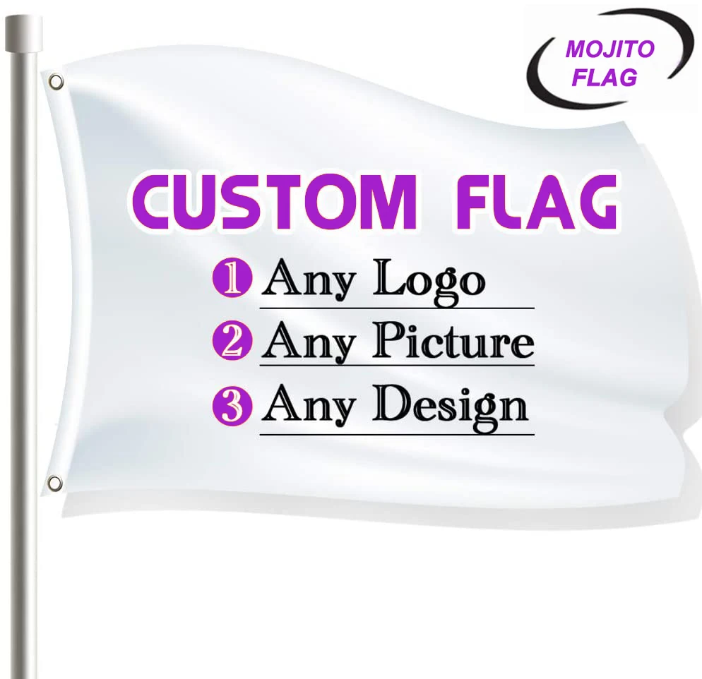 3'x5' Custom Flag or Banner 3x5Ft Flying 100D Polyester - Advertising Banner Outdoor Indoor Any Size Any Pictures
