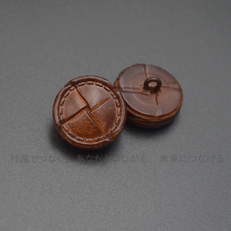 

Leather Buckle, Imported Leather Thread Foot Button, Copper Foot, Hand-woven, High-end Retro Coat Buckle, Pressing Thread Buckle
