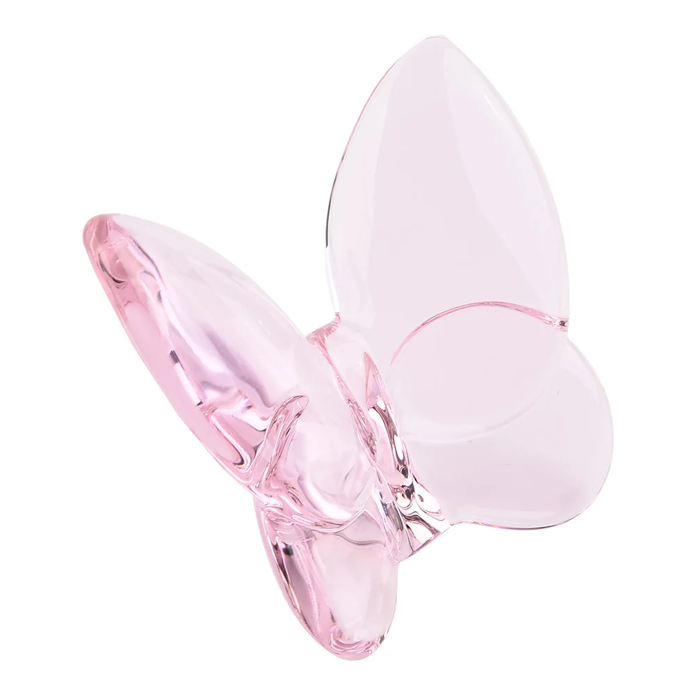 Decor Butterfly Ornament 6.5*8*3cm Accessories Glass Home Ornaments Transparent Vibrantly Anti-Extrusion Anti-Fall