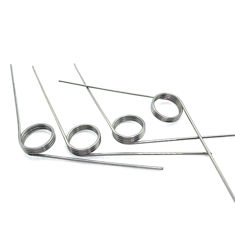 304SUS Wire diameter 0.55mm Left Rotation Spring 5PCS  left Torsion Spring Return And Reset V-shaped Spring laps1/2/3/4/5lap