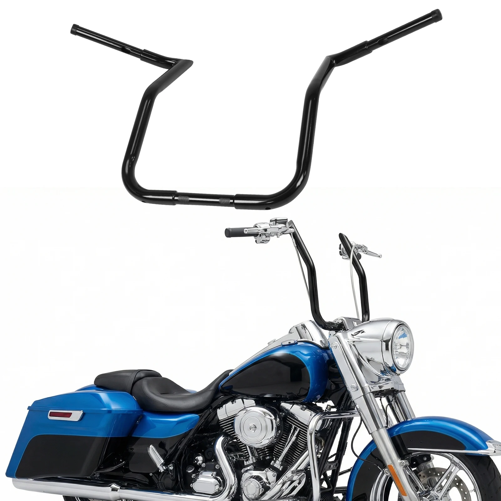 

16inch Apes Handlebars Compatible for Harley Ape Hangers Handlebars (No Heated Grip Wires)