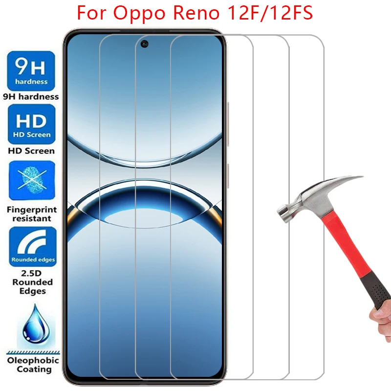 Capa de telefone para oppo reno 12f 12fs 4g 5g vidro temperado em reno12f reno12fs reno12 12 f fs f12 12f5g capa traseira 360umishi opporeno