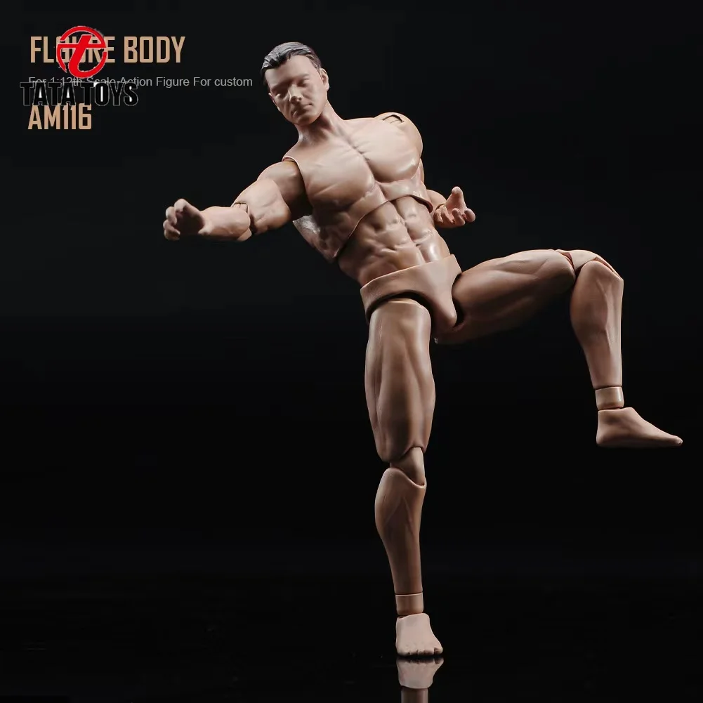 ANT AM116 1/12 Scale Male Super Flexible Joint Boy 6'' Soldier Action Figure Suntan Normal Skin Body Dolls