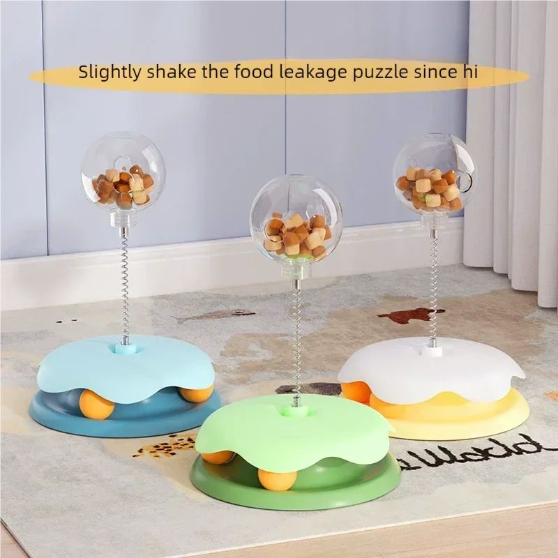 Jouet interactif pour chat : Plateau tournant, tunnel de jeu, distributeur de friandises, jouet de stimulation pour chaton, puzzle anti-ennui, jeu d'entraînement pour chats d'intérieur