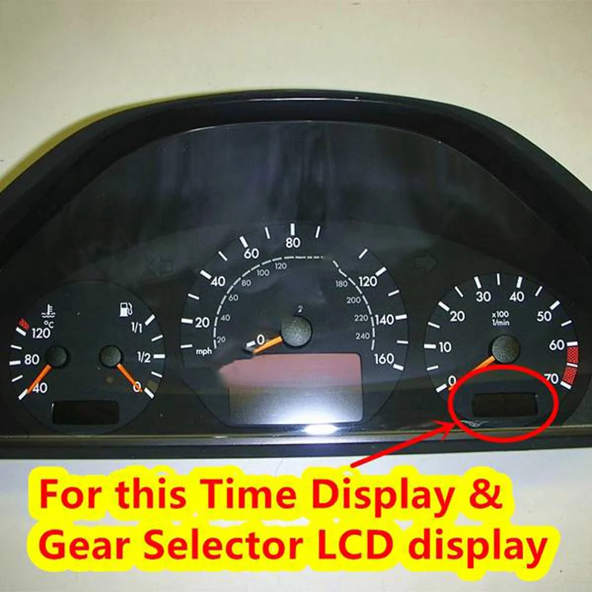 لوحة القيادة شاشة LCD أداة العنقودية عرض ل C الفئة W202 E الفئة W208 CLK W210 170