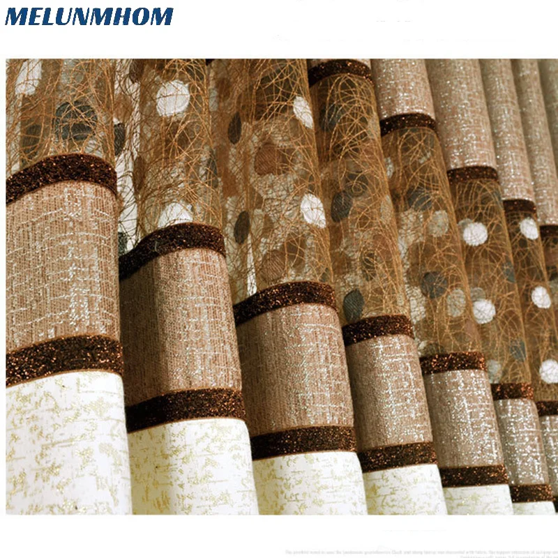 

Melunmhom Chinese Style Chenille Stitching Nests Curtains for Living Room Bedroom Coffee Tulle for Kitchen Window Treatments Gra