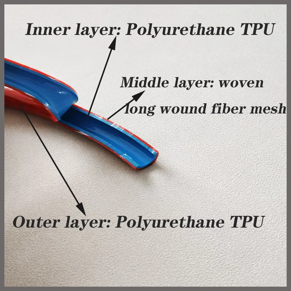 Tubo de combustível tpu de camada dupla, 1m-10m, núcleo vermelho/azul, fio de resina, fixação, resistente a óleo, tubulação de óleo, tubo diesel id 8mm 10mm