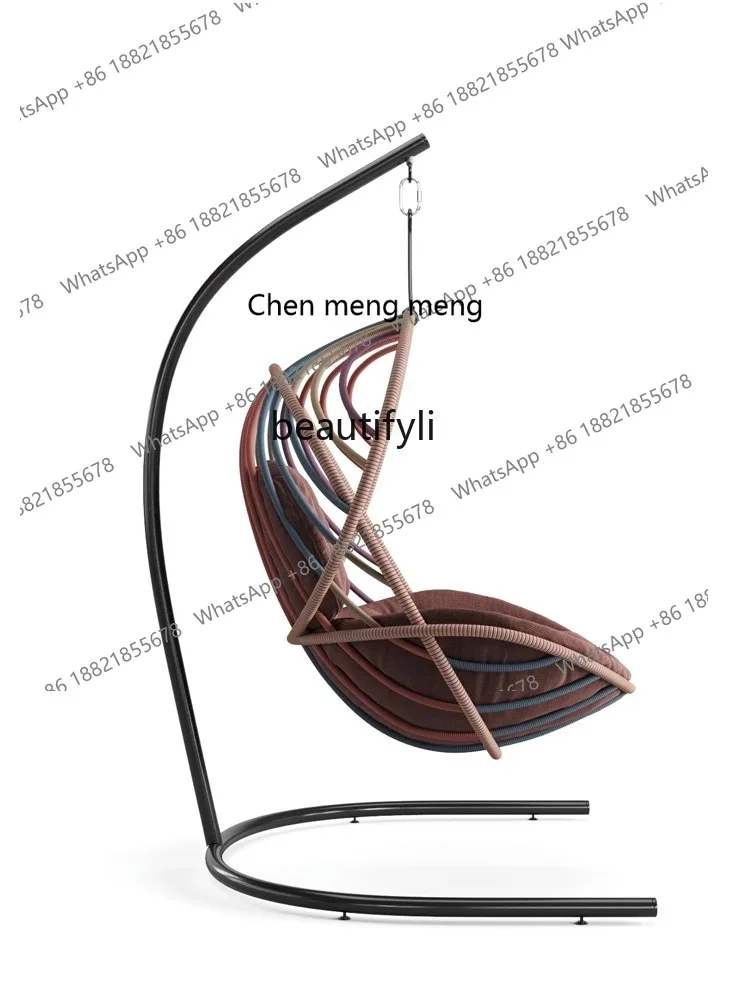 

ssE1001 Outdoor Simplicity Living Room Glider Hanging Basket Rattan Chair Swing Indoor Balcony Lazy Bird's Nest Chair Cradle Cha
