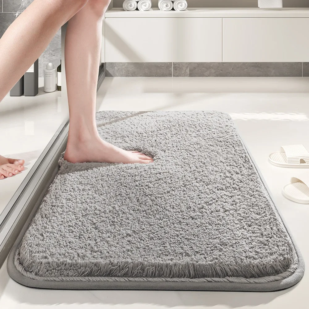 

Minimalist Home Bathroom Entrance Mat Thickened Absorbent Foot Mat Household Bathroom Anti Slip Mat