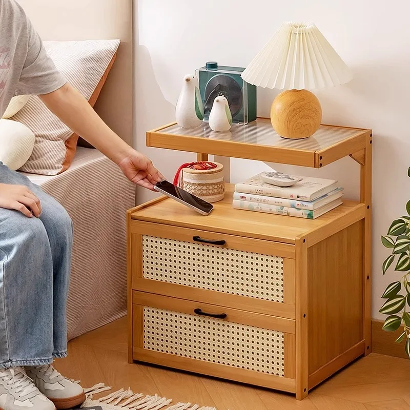 bedside table rack small household bedroom simple locker integrated light luxury simple bedside