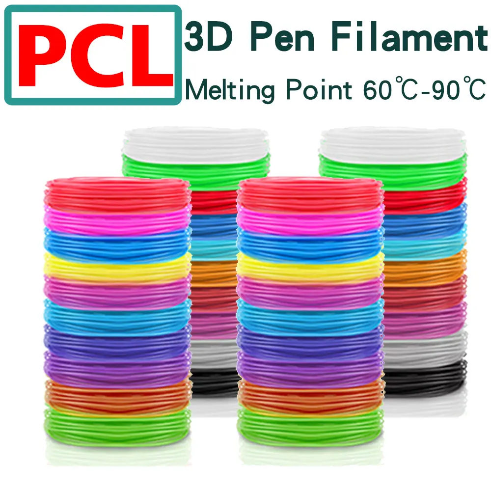 Os consumíveis de pcl são apropriados para canetas de impressão 3d das crianças da baixa temperatura, seguro, inodoro, sem fumaça, e baixo ponto de