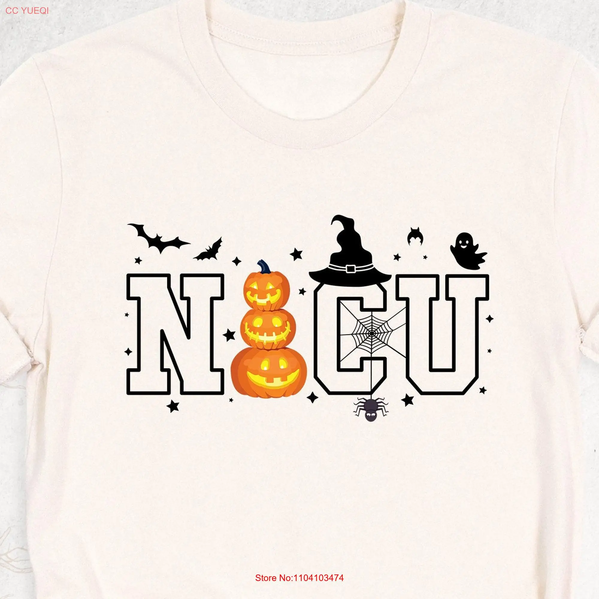 NICU Nurse Halloween T Shirt Hospital Party Spooky Fall Nursing StudenT GifT long or short sleeves