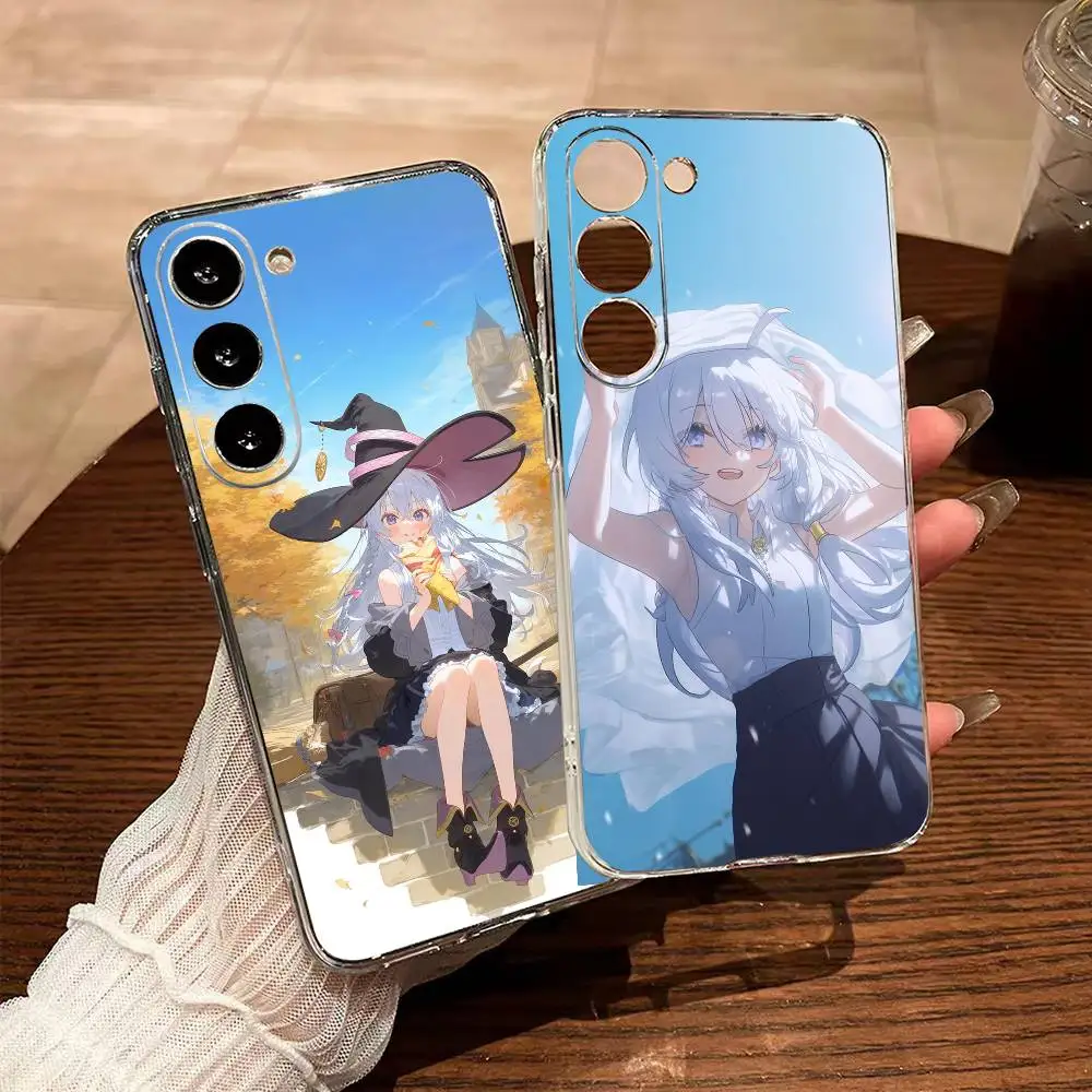 Anime W-Wandering Witch E-Elaina  Clear Soft Silicone Phone Case for Samsung Galaxy A71 A70 A52 A51 A40 A30