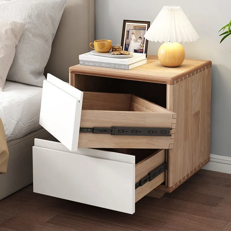 Solid wood installation-free environmental protection grade rubber wood integrated tenon and mortise small cabinet for home use
