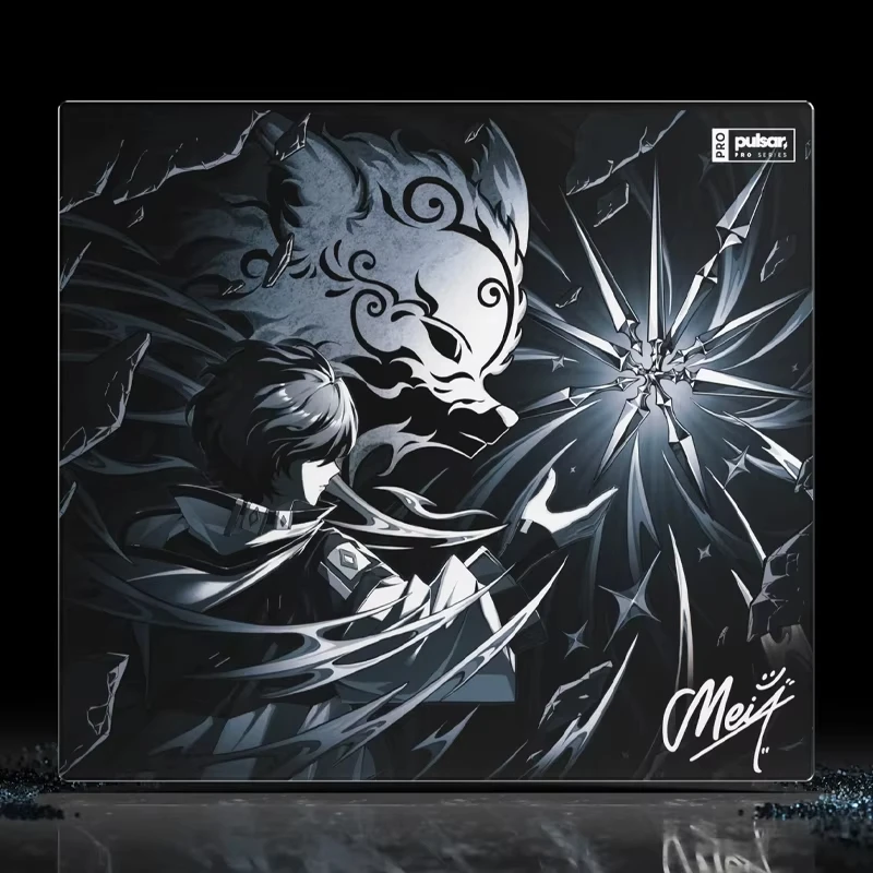 Glass Gaming Mouse Pads Japan M-MEIY Tempered Customization 3D Photovoltaic Technology Desk Pad For FPS Gaming Glass Pad Replica