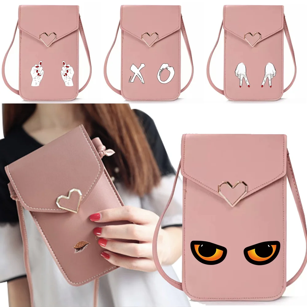 

Chest Series Commute Mobile Phone Bag Universal Transparent Touch Screen Double Layer Phone Case Wallets Shopping Crossbody Bag
