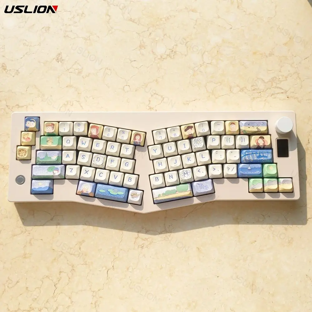 

USLION 150-клавишные колпачки для клавиш, тема шедекла, профиль DMA, набор английских колпачков из ПБТ для механической клавиатуры