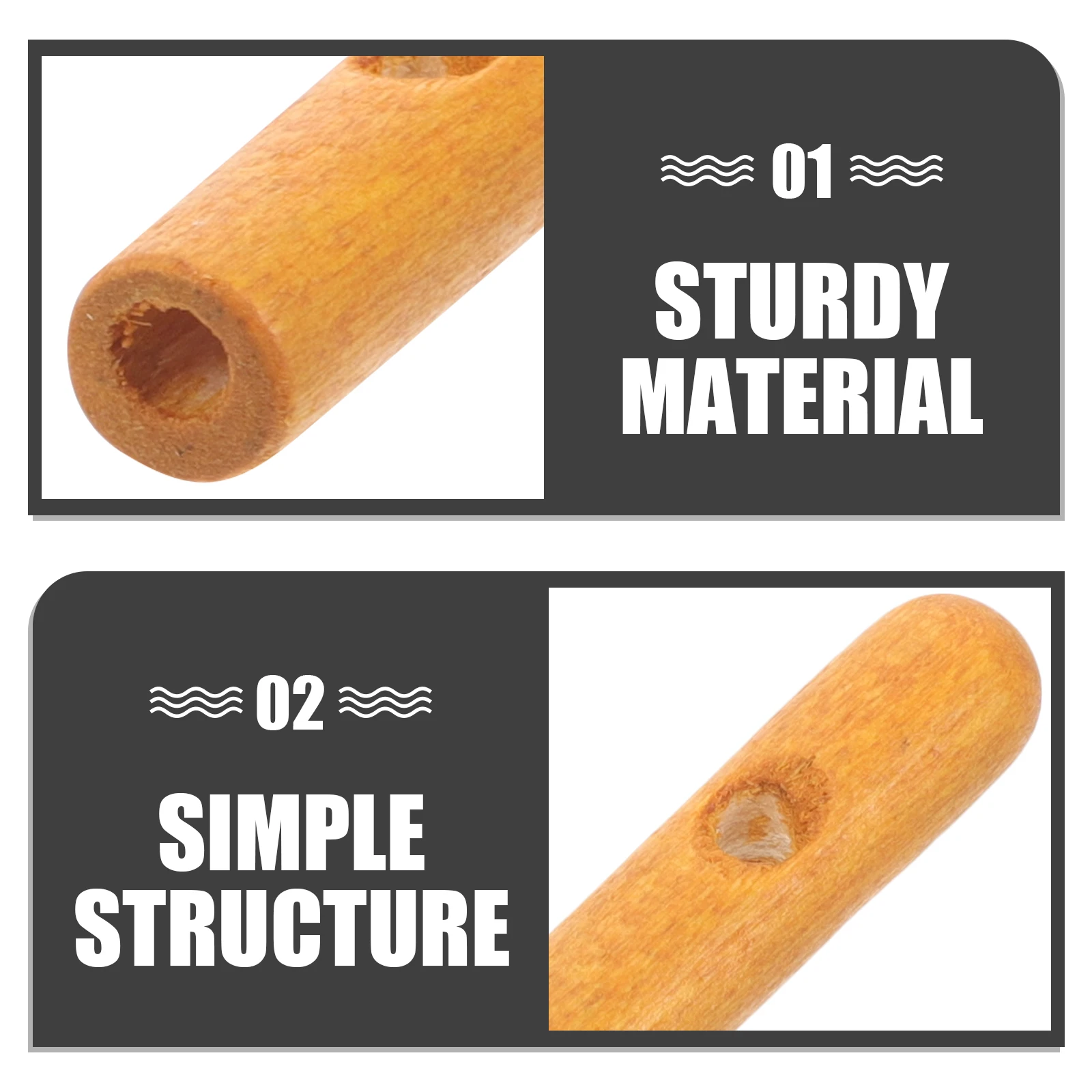 

10pcs Umbrella Tail Beads Wooden Replacement Parts Foldable 3 2m Caramel Wood Repair Accessories Charm Decorations