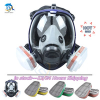 Chemical Gas Mask 6800 15/17 in 1 Dustproof Respirator Paint Pesticide Spray Silicone Full Face Filters For Laboratory Welding