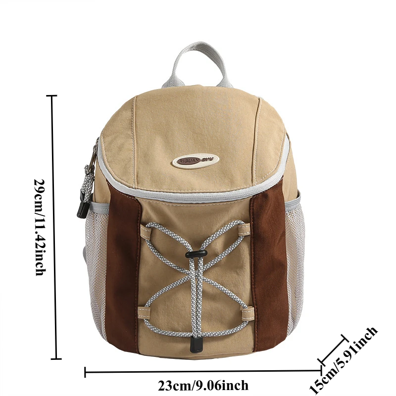 حقيبة كتف يابانية مرقعة بلون صدام حقيبة ظهر كاجوال خفيفة الوزن متعددة النساء نسيج النايلون حقيبة مدرسية عادية #6