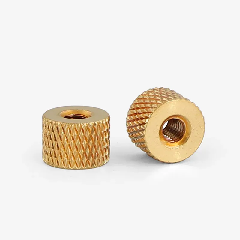 Brass Knurled Hand Tight Nuts Pineapple Pattern Round Nuts for Tool Free Installation M2 M2.5 M3 M4 Anti Corrosion