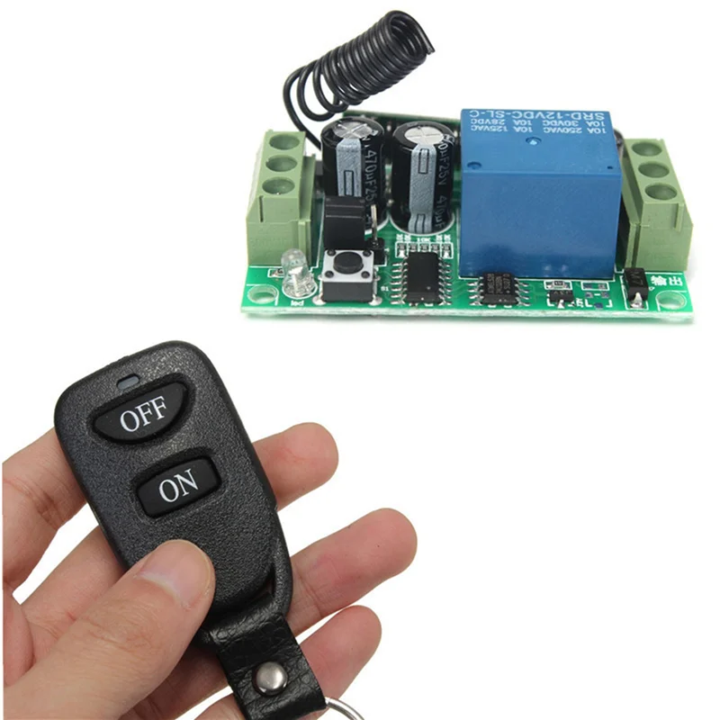 News 3X DC 12V 10A 1Ch Wireless Remote Control Switch System Receiver Transmitter 2 Buttons Waterproof Remote 433Mhz