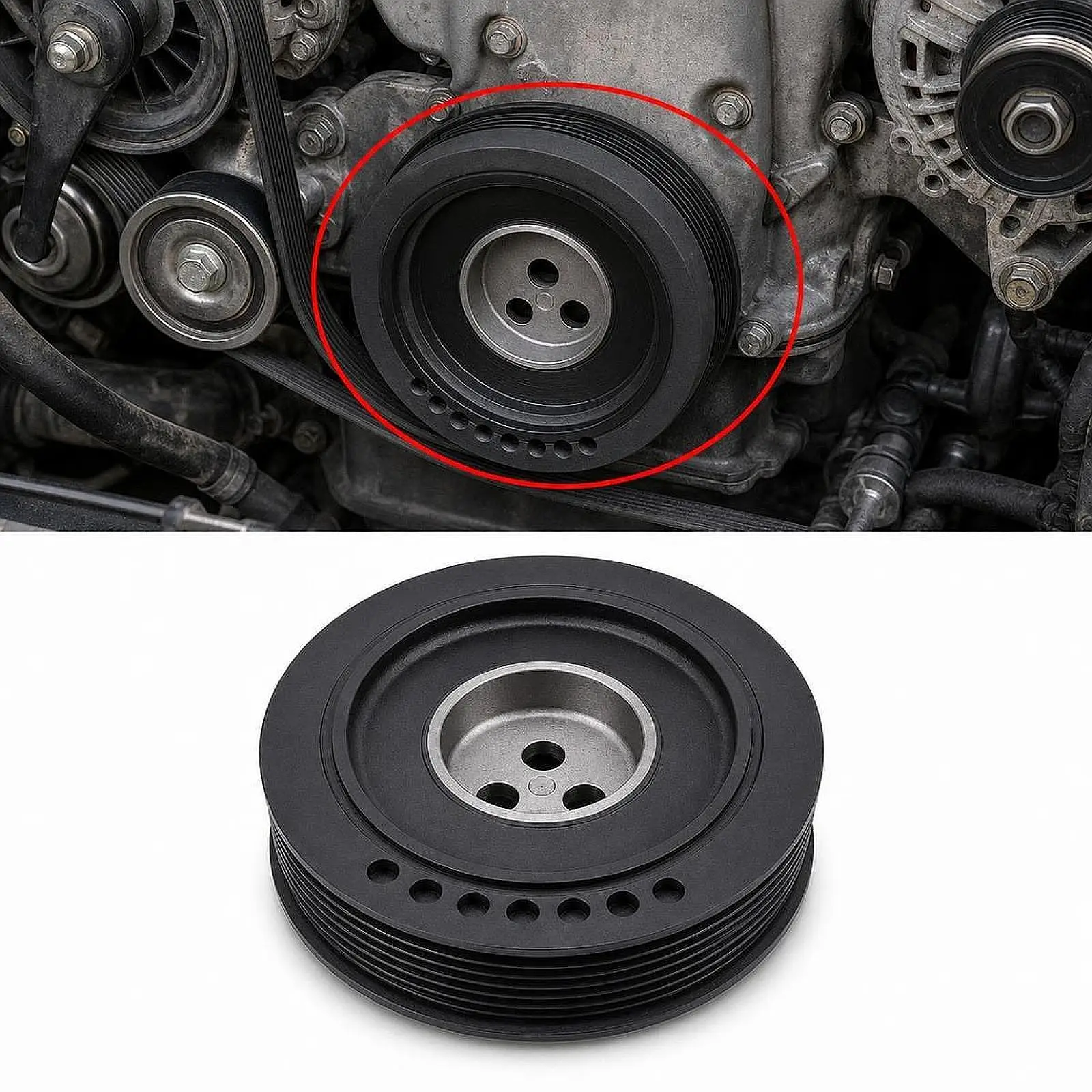 Car Crankshaft Pulley Maintenance Repair Metal for Ford Transit MK7 MK8