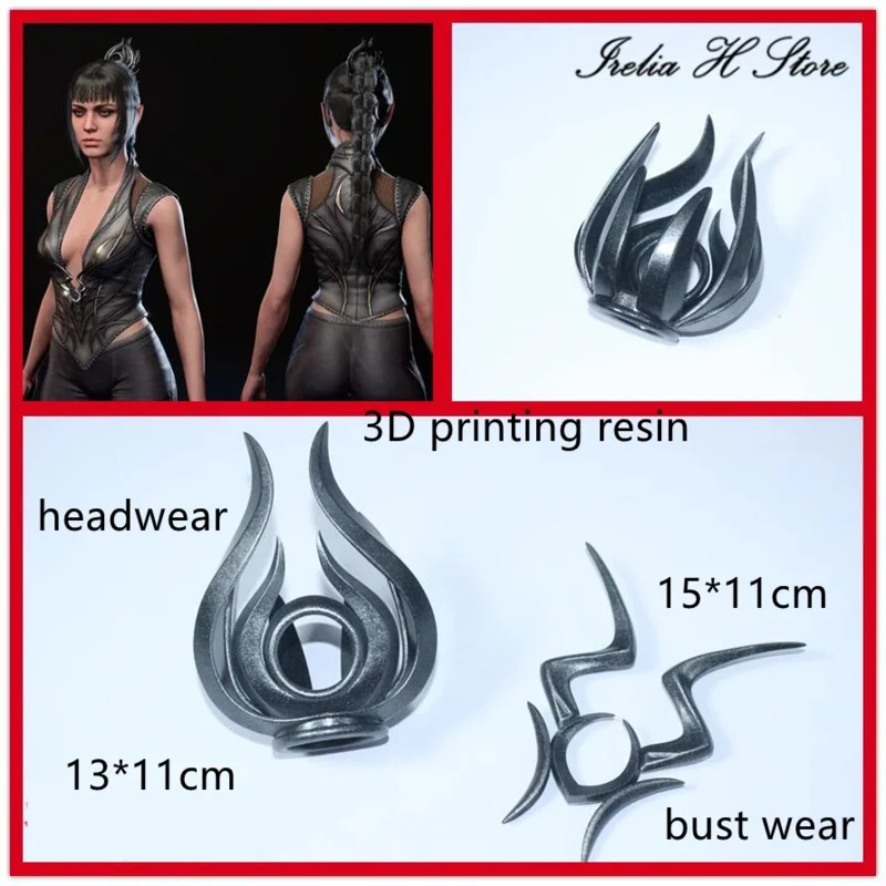 

Irelia H Store Baldur's Gate 3 Shadowheart headpiece hairdress hair accessory cosplay props