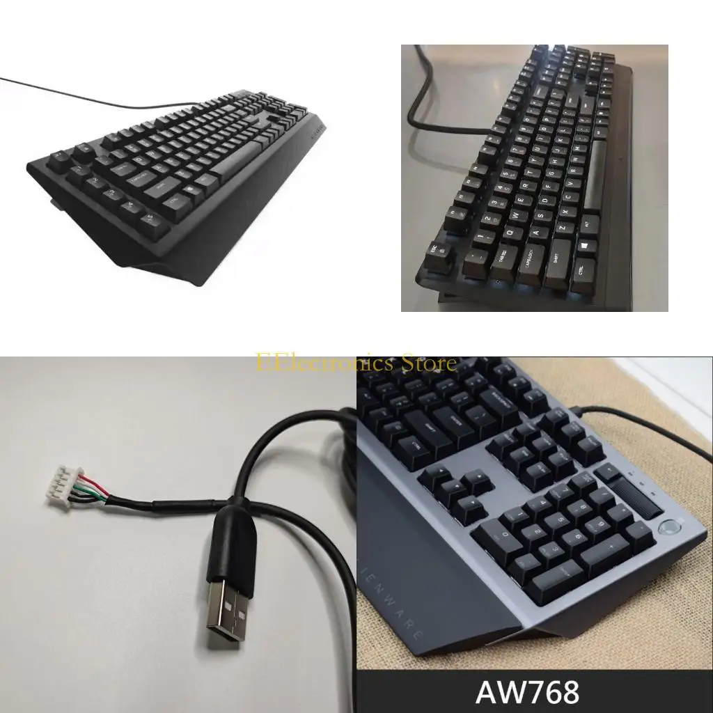B03C Universal Computer Keyboards Cord AntiTangle Design Reliable Connectivity for AW768 AW310K AW410K AW510K Laptop Desktop