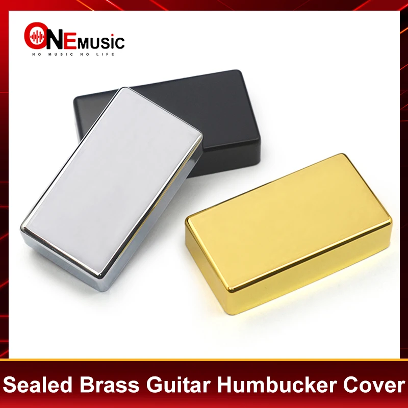 5Pcs 16.5mm Brass Pickup Covers/Lid/Shell/Top 70x39mm Sealed Cover for Humbucker Thin Covers Chrome/Gold/Black