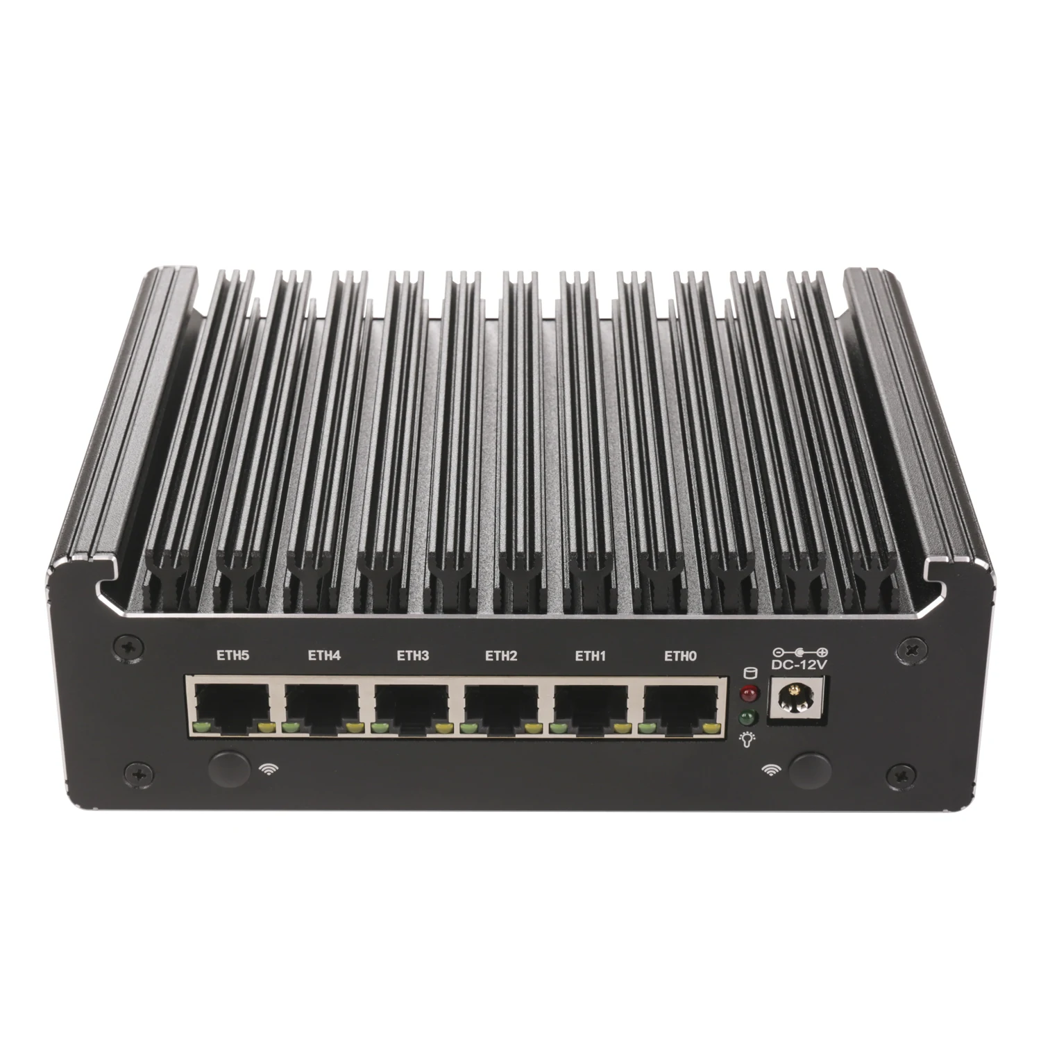 Fanless Soft Router In-tel Pen-tium Gold 8505 N100 Firewall Mini PC 6xi226-V 2.5G 2xDDR5 2xNVMe 2xSATA Proxmox pfSense