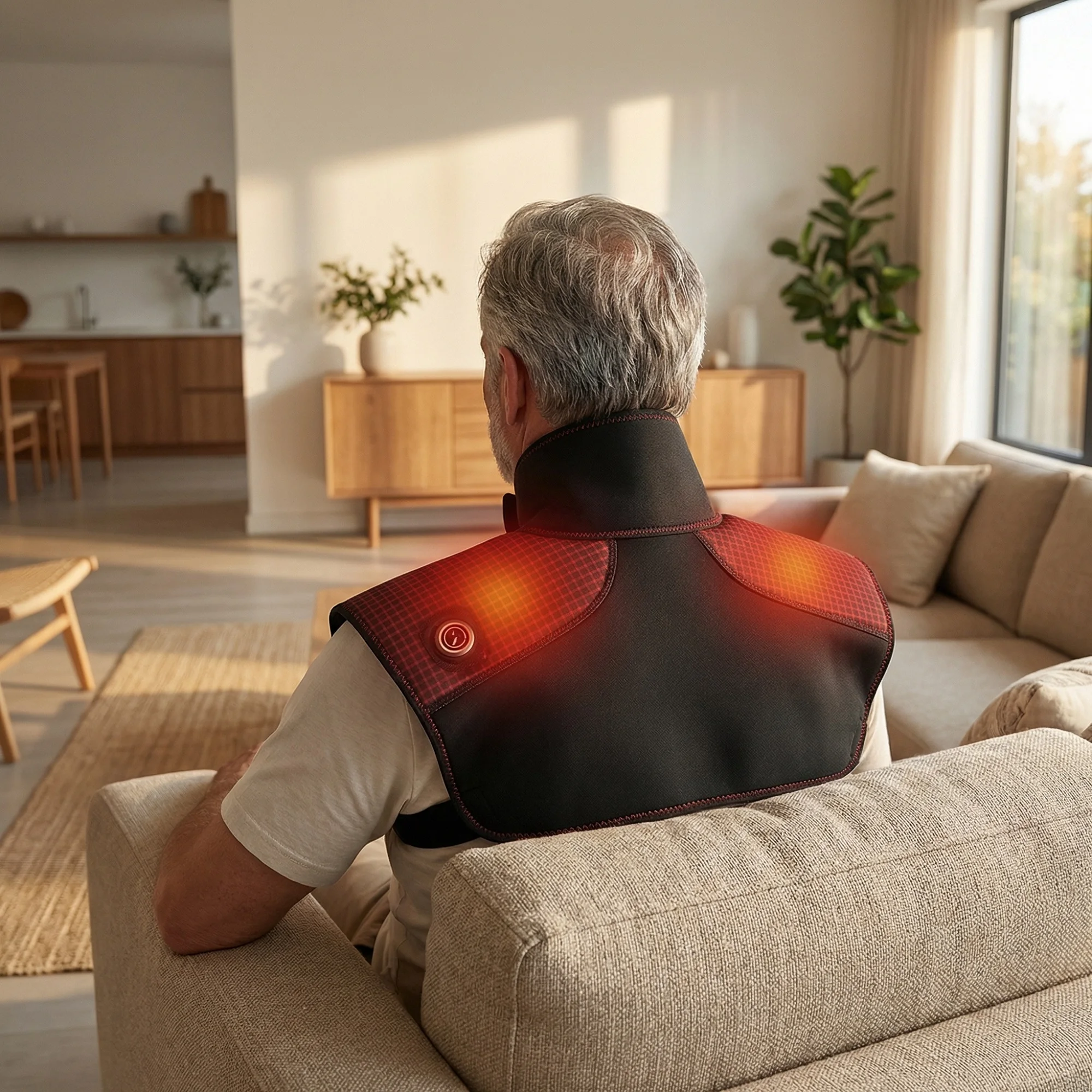 Electric Heating Pad for Neck Shoulders and Back Heating Vest for Men Women Charging Camping Traveling Winter Body Warm Clothes