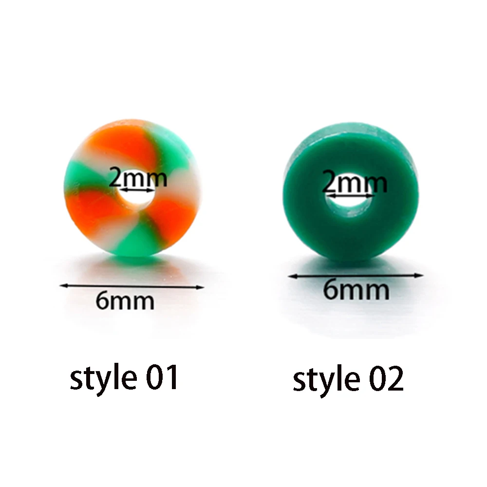 350Pcs/Lot 6mm Flat Round Polymer Clay Beads Loose Spacer Beads for Jewelry Making DIY Needlework Bracelet Necklace Earrings image 2