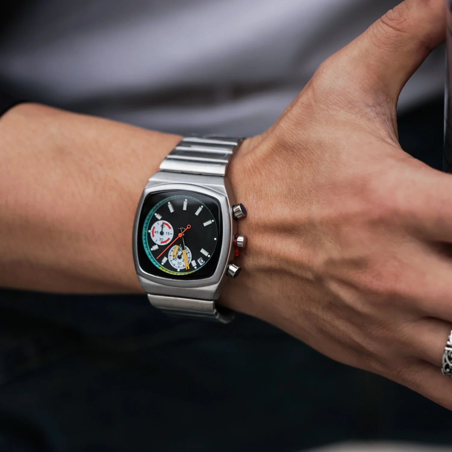 CILOA relojes cuadrados para hombre, retro, automático, steeldive, cuarzo, electrónica inoxidable, lujo masculino, nuevo en reloj para hombre