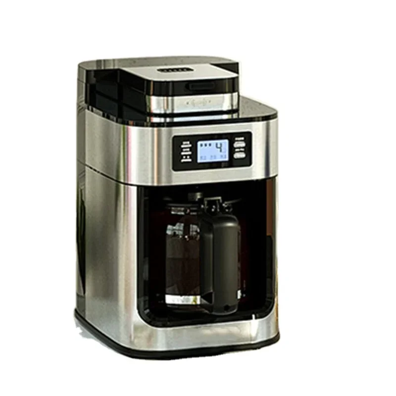 Office Small Grinding Integrated American Drip Coffee Pot Coffee Machine Full-automatic on-site Grinding Home Black Electric 220